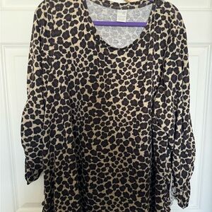 Terra & Sky Animal Print Top